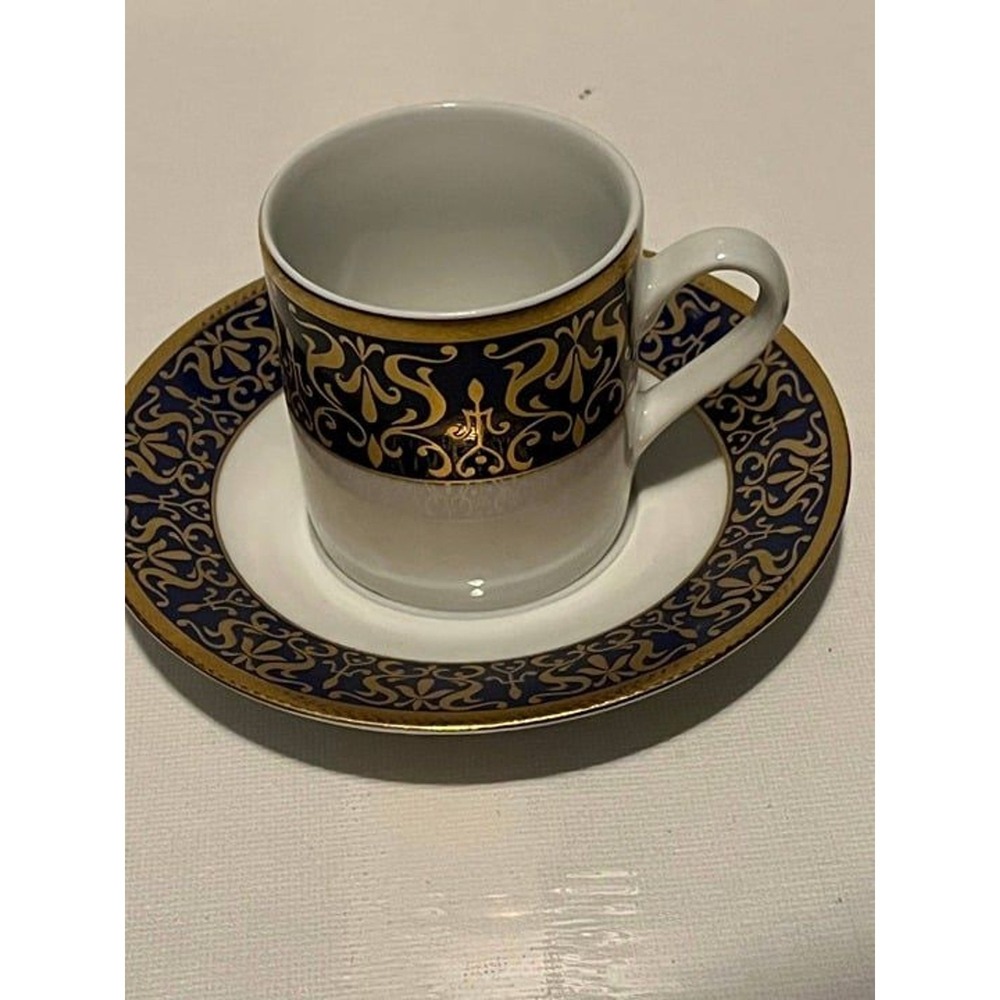 Bohemia White Blue Cesky Porcelain Dubi‎ Demi Tass Tea Coffee Cup Sets